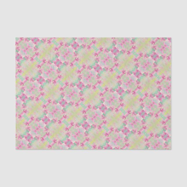 Tissue Paper Pink Watercolor Lilies (Front)