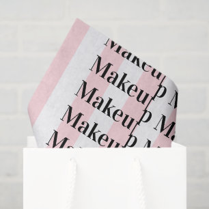 Tissue Paper Pink & White Stripe Makeup Stylist 