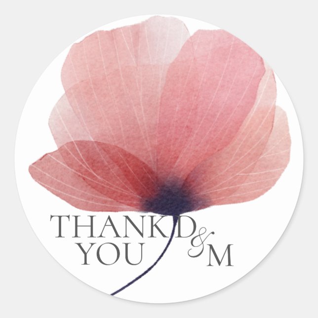 Tissue Paper Poppies Gift  Cake Pops Chocolate Cov Classic Round Sticker (Front)