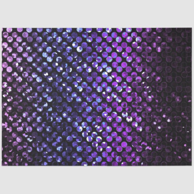 Tissue Paper Purple Crystal Bling Strass (Front)