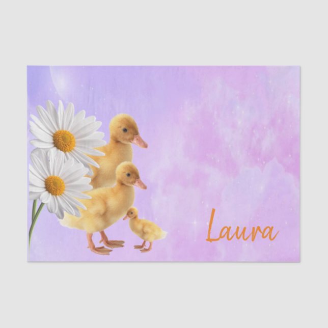 Tissue Paper Purple Ducks (Front)