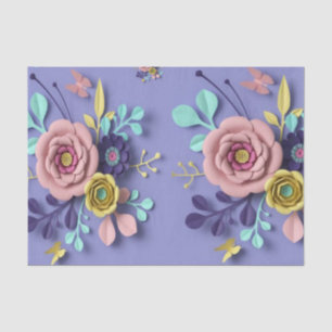 Tissue Paper Purple Floral