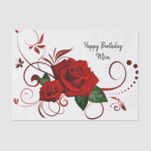 Tissue Paper Red Roses