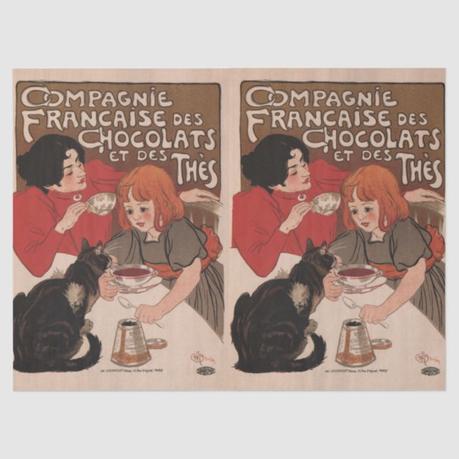 Tissue Paper-Retro Chocolate Advertisement Poster Paper (Front)