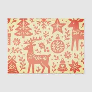 TISSUE PAPER SCANDINAVIAN CHRISTMAS PATTERN