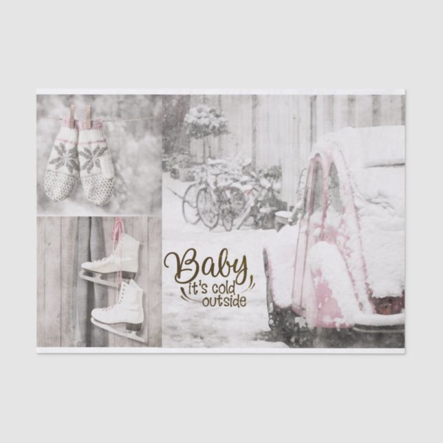 Tissue Paper Set (2) Baby It's Cold Outside (Front)