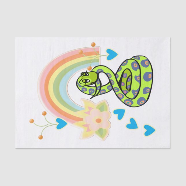 Tissue Paper Snake Rainbow (Front)