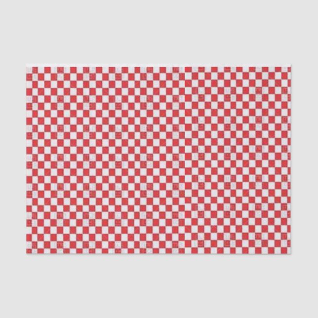 Tissue Paper Stripes Red Plaid (Front)