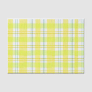 Tissue Paper Stripes Yellow Plaid