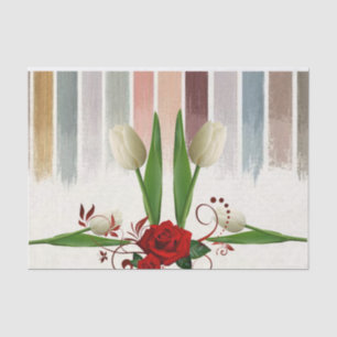 Tissue Paper Tulips Red Rose