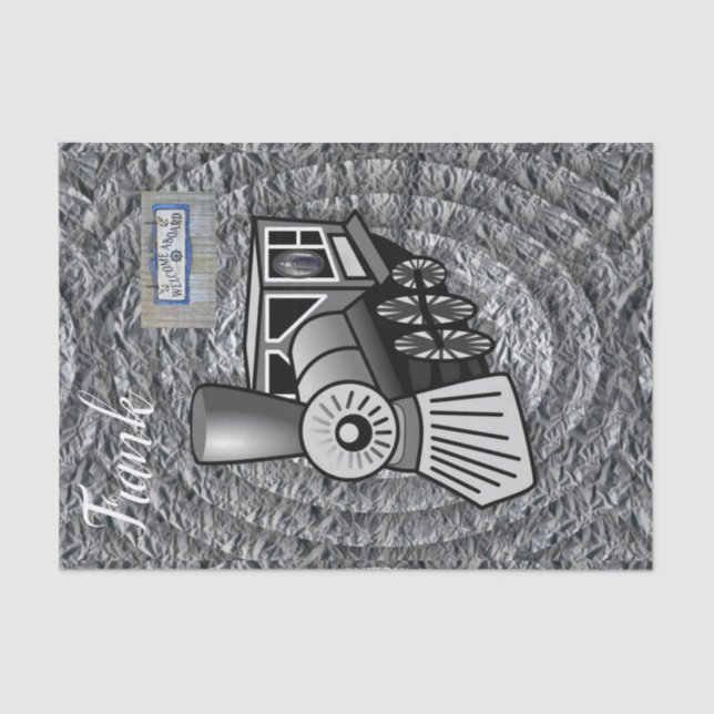 Tissue Paper Vintage Train (Front)