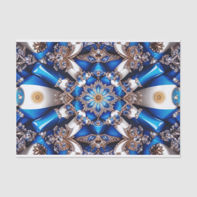 Tissue paper with Argentinian colours design (Front)