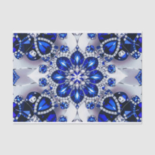 Tissue paper with Blue White colours design