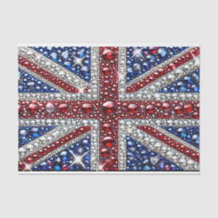 Tissue paper with British colours design