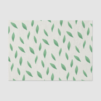 Tissue paper with green leaf design