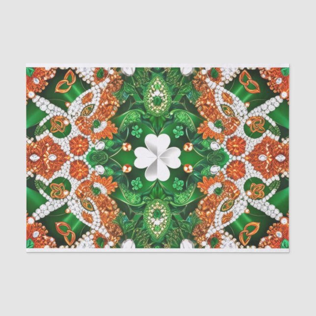 Tissue paper with Ireland colours design (Front)