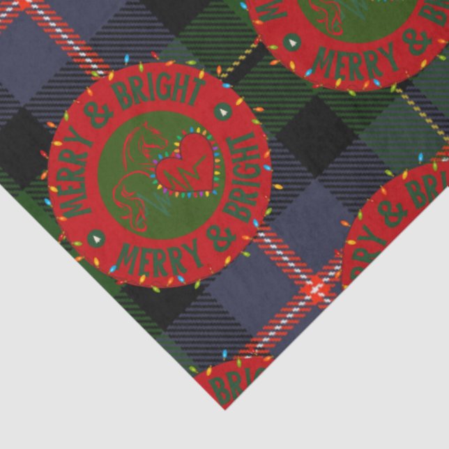 Tissue Paper with Merry & Bright Design (Detail)