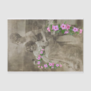 Tissue Paper with Vintage Mother and Daughter