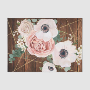 Tissue Paper Wrapping Geometric Garden Rose Barn