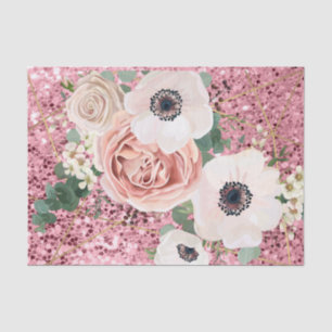 Tissue Paper Wrapping Geometric Garden Rose Glitte