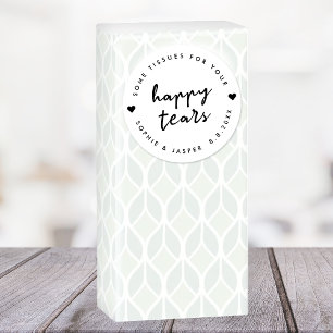 Tissues for your Happy Tears   Wedding Favour Classic Round Sticker