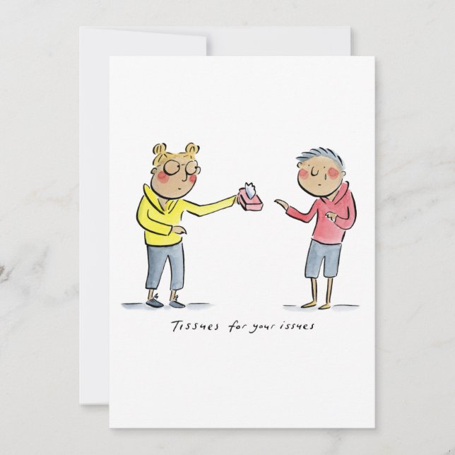 Tissues for your issues invitation (Front)