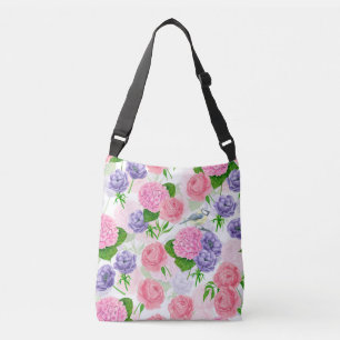 Tit bird and flowers crossbody bag
