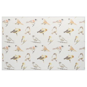 Tit birds pattern fabric