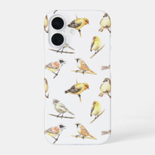 Tit birds pattern iPhone 16 case