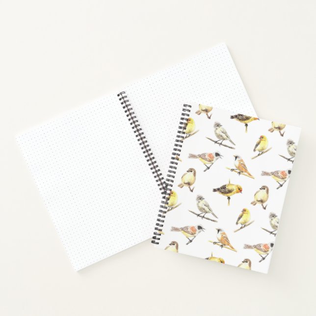 Tit birds pattern notebook (Inside)