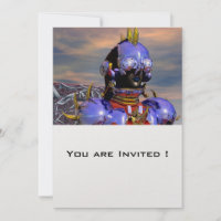 TITAN CYBORG PORTRAIT Blue Science Fiction,Scifi