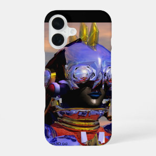 TITAN CYBORG PORTRAIT Blue Science Fiction ,Scifi iPhone 16 Case