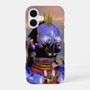 TITAN CYBORG PORTRAIT Blue Science Fiction ,Scifi iPhone 16 Case