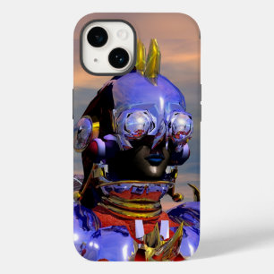 TITAN CYBORG PORTRAIT Blue Science Fiction ,Scifi iPhone 14 Case