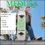 Titan Goddess Medusa Skateboard Deck<br><div class="desc">Titan Goddess Medusa Skateboard Deck 
Don't get turned into stone when you ride this professional quality custom skateboard deck.
Image Design: Titan Goddess Medusa
Not Included: Wheels,  Trucks,  Riser Pads,  Hardware,  Grip Tape</div>