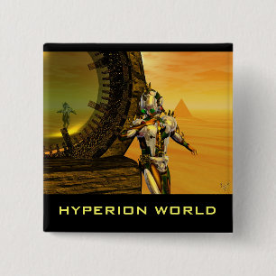 TITAN IN THE DESERT OF HYPERION 15 CM SQUARE BADGE