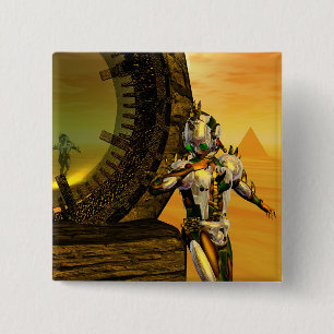 TITAN IN THE DESERT OF HYPERION 15 CM SQUARE BADGE
