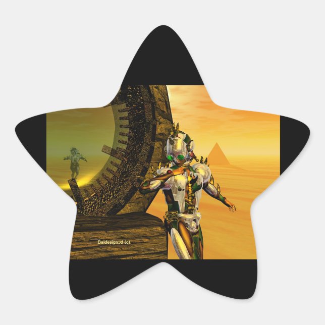 TITAN IN THE DESERT OF HYPERION STAR STICKER (Front)