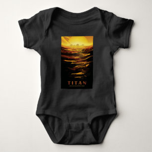 Titan largest moon of Planet Saturn Baby Bodysuit