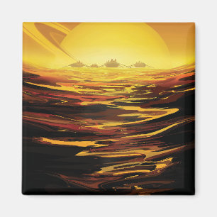 Titan largest moon of Planet Saturn Magnet