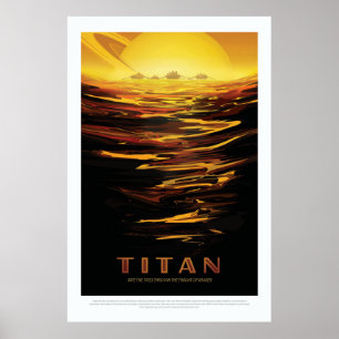 Titan largest moon of Planet Saturn  Poster
