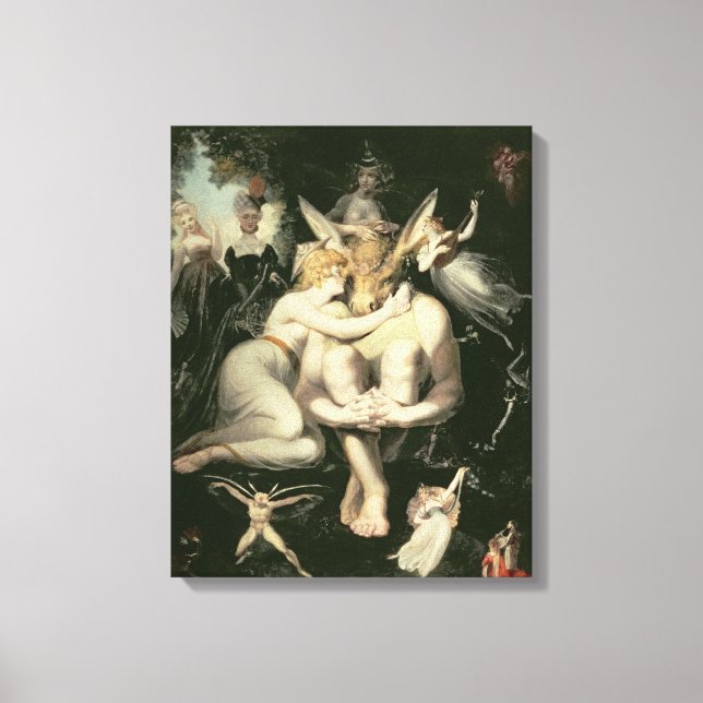 Titania Awakes, Surrounded by Attendant Canvas Print (Front)