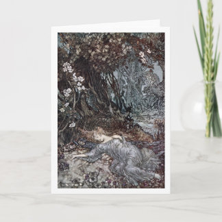 Titania Lying Asleep Card