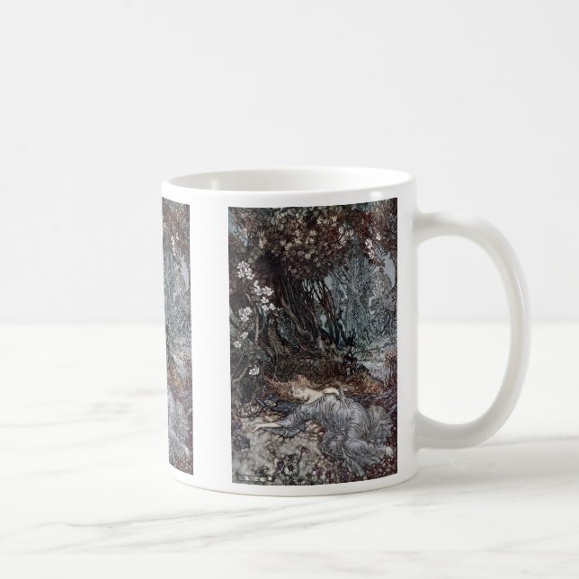Titania Lying Asleep Coffee Mug (Right)