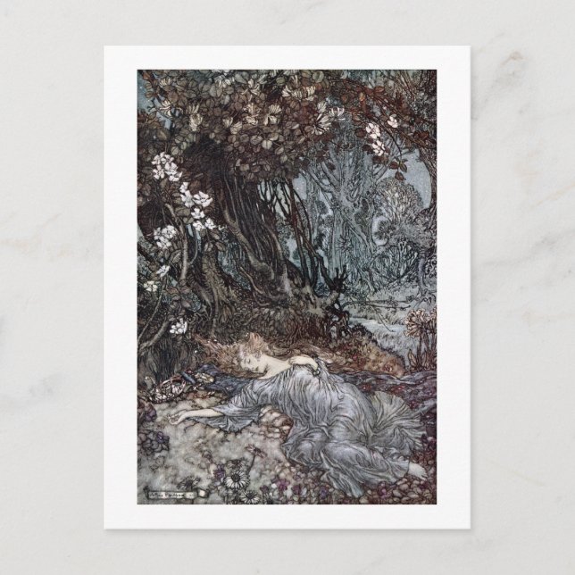 Titania Lying Asleep Postcard (Front)