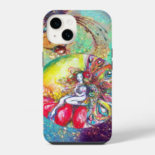 TITANIA / MAGIC BUTTERFLY PLANT IN GOLD SPARKLES iPhone 14 CASE
