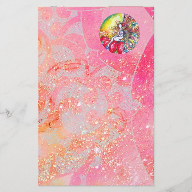 TITANIA ,pink yellow  red Stationery (Front)