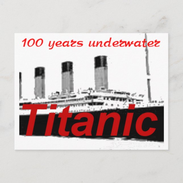 Titanic: 100 Years Underwater Postcard (Front)