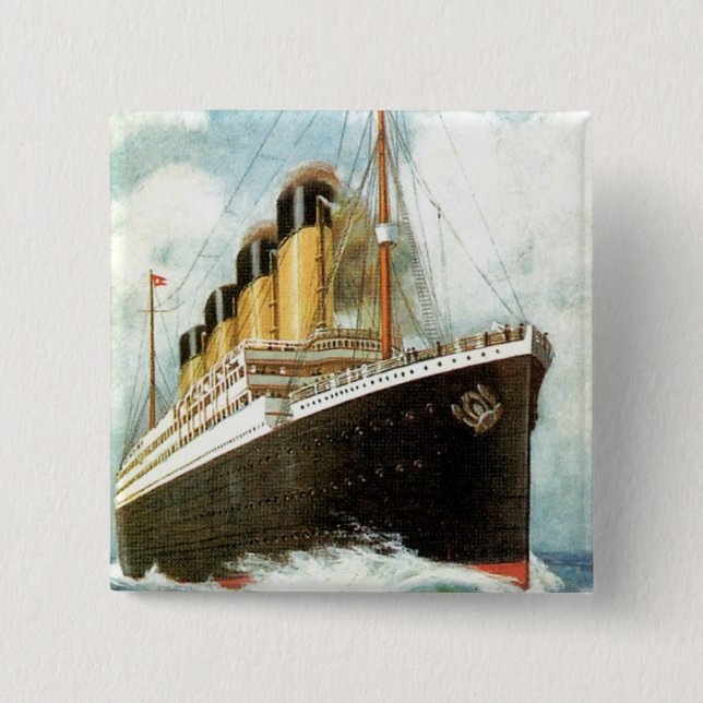 Titanic at Sea 15 Cm Square Badge (Front)