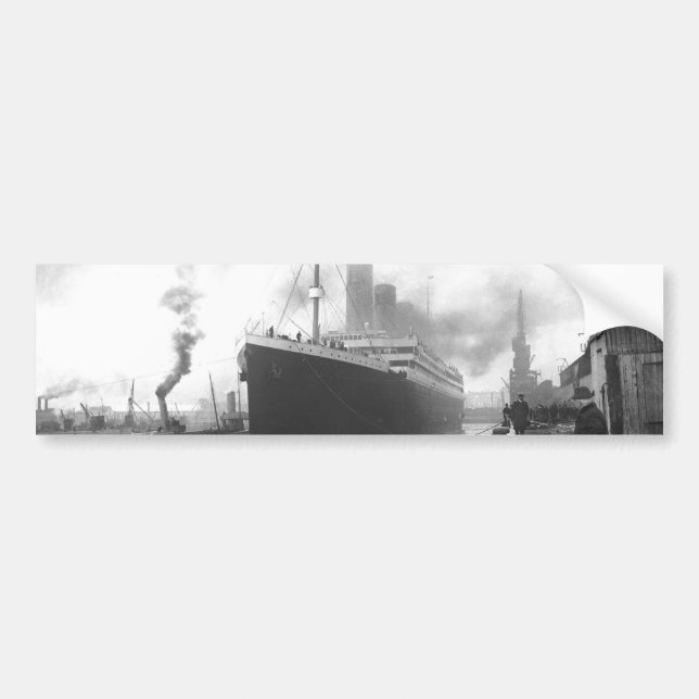 Titanic at the docks of Southampton Bumper Sticker (Front)